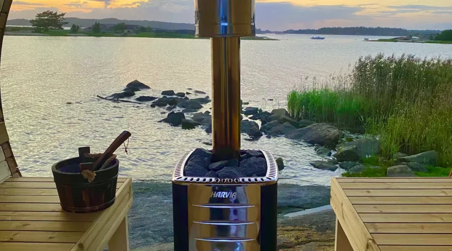 Gibbs badstue på hjul – 1. Book  2. Betal  3. Åpne